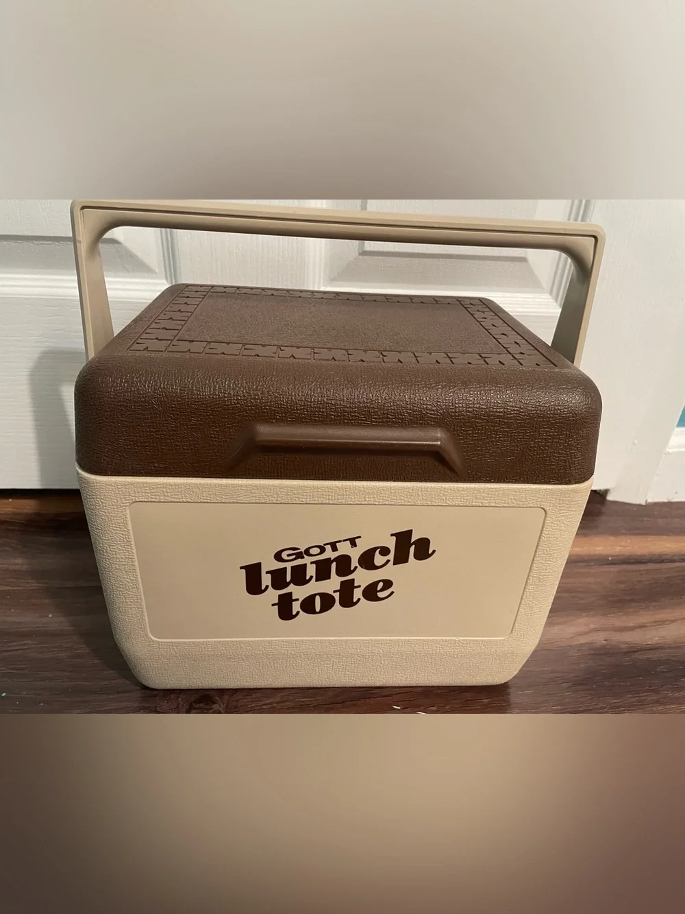 Vintage 1980’s GOTT Lunch Tote 6 Insulated Cooler - Brown/Cream